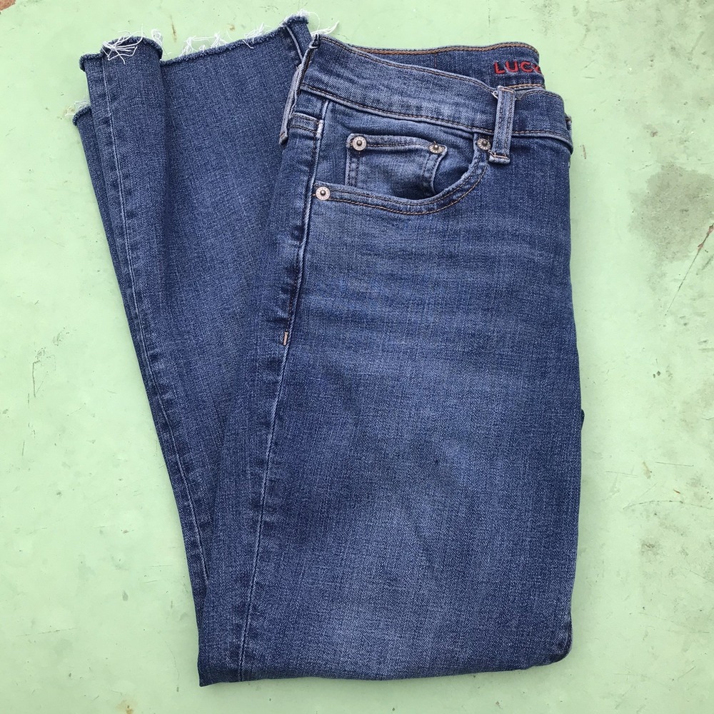 Lucky Brand Sweet Mid Rise Boot Womens Blue Stretch Denim Jeans Size 2/26 A